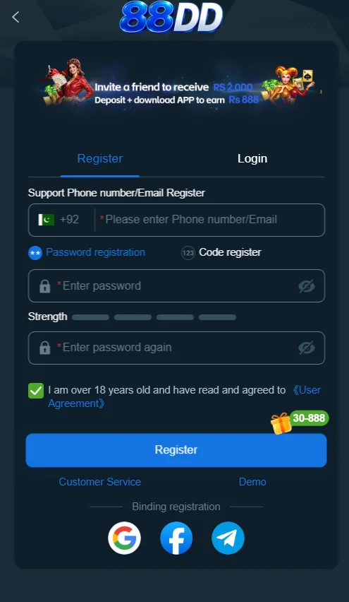 88DD Game register
